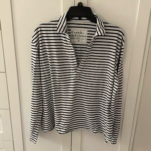 Frank & Eileen Patrick Popover WHITE AND BRITISH ROYAL BLUE